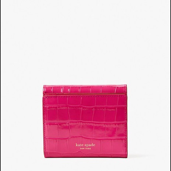 Kate Spade Lovitt Croc-embossed trifold wallet - Picture 3 of 5